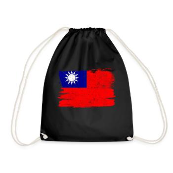 Drapeau de Taïwan drapeau paix Vintage - Sac de sport léger - noir - Devant