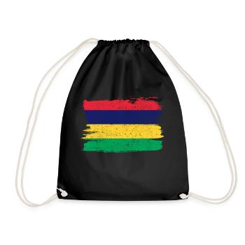 Drapeau de l’île Maurice Drapeau de la paix Vintage - Sac de sport léger - noir - Devant