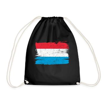 Drapeau du Luxembourg Drapeau de la Paix Vintage - Sac de sport léger - noir - Devant