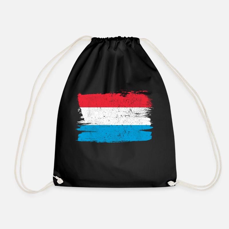 Drapeau du Luxembourg Drapeau de la Paix Vintage - Sac de sport léger - noir