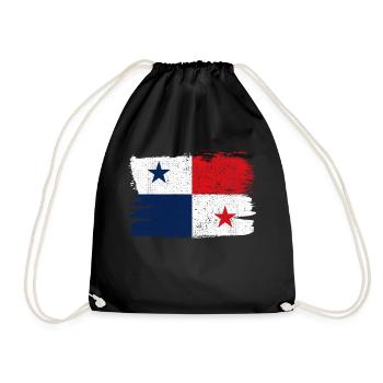 Panama Flag Flag Peace Vintage - Drawstring Bag - black - Front