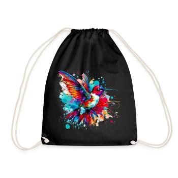 Kolibri - Turnbeutel - Schwarz - Vorne