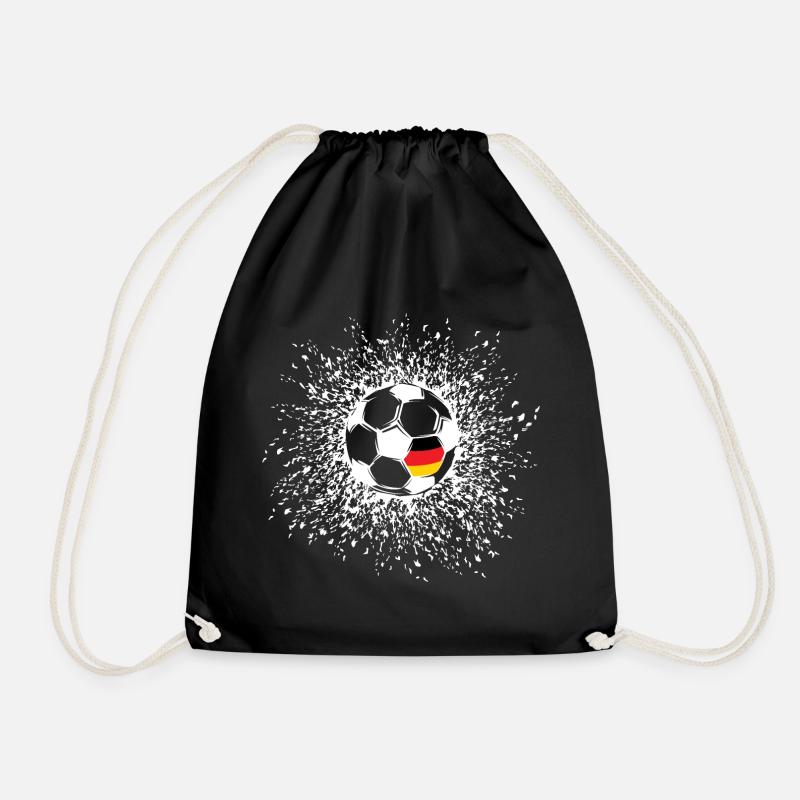 Fußball Deutschland Sonne Illustration Explosion - Turnbeutel - Schwarz