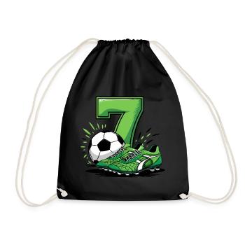 Football 7 years old - Drawstring Bag - black - Front