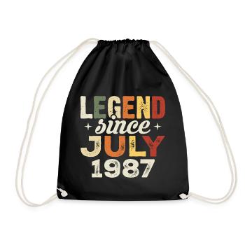 Cadeau d’anniversaire de juillet 1987 Anniversaire de juillet 1987 - Sac de sport léger - noir - Devant