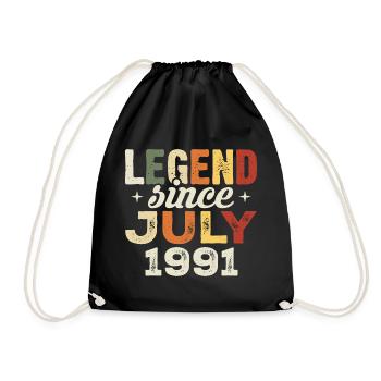Cadeau d’anniversaire de juillet 1991 Anniversaire de juillet 1991 - Sac de sport léger - noir - Devant