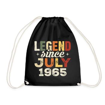 Cadeau d’anniversaire de juillet 1965 Anniversaire de juillet 1965 - Sac de sport léger - noir - Devant