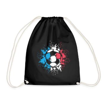 Frankreich Fußball Explosion Fußballer Logo icon - Turnbeutel - Schwarz - Vorne