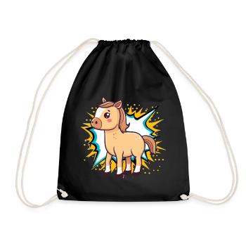 Horse Gallop - Drawstring Bag - black - Front