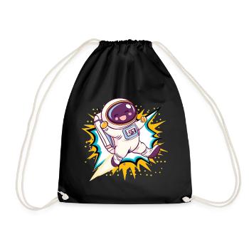 Astronaut Cosmos - Drawstring Bag - black - Front