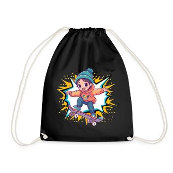 Skate Skateboard - Sac de sport léger - noir - Devant