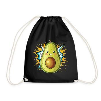 Avocado Vegan Eco - Drawstring Bag - black - Front