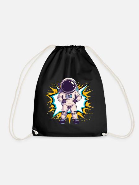 Astronaut Spaceman - Turnbeutel - Schwarz