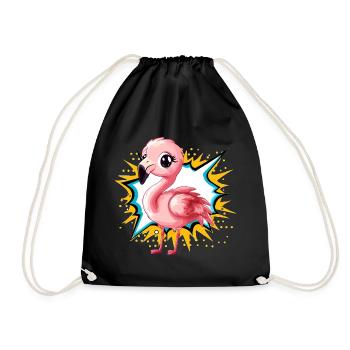 Flamingo Flamenco Rose - Sac de sport léger - noir - Devant