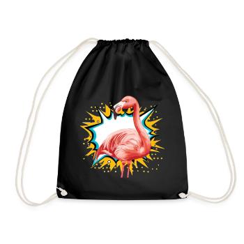 Flamingo Flamenco Exotic - Drawstring Bag - black - Front