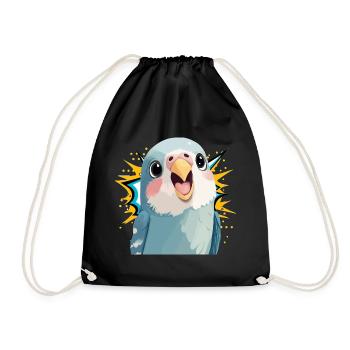 Perruche Perroquet Oiseaux - Sac de sport léger - noir - Devant