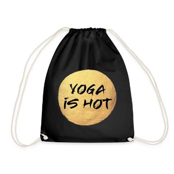 Cercle de Yoga Fan chaud Méditation Or Citation de luxe - Sac de sport léger - noir - Devant