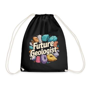 Future Geologist - Passion for Geology - Drawstring Bag - black - Front