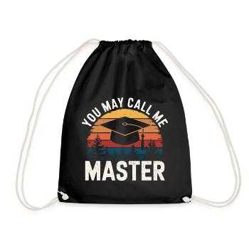 Humorous Design for Master's Graduates - Drawstring Bag - black - Front
