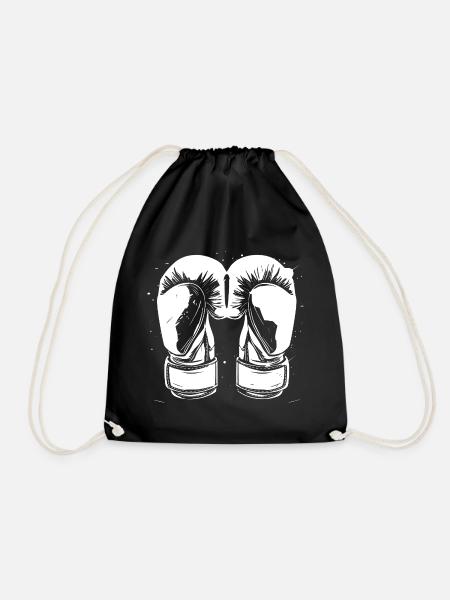 Boxhandschuhe Zeichnung - Turnbeutel - Schwarz