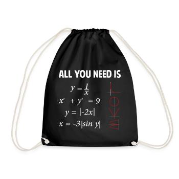 All you need is love - Drawstring Bag - black - Front