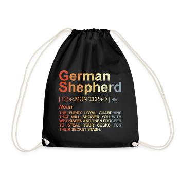 Dictionnaire du berger allemand - Sac de sport léger - noir - Devant