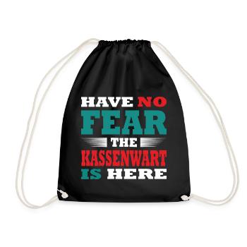 Have no Fear the Kassenwart is here Outfit - Turnbeutel - Schwarz - Vorne