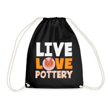 Amoureux de l'art de la poterie - Sac de sport léger - noir - Devant