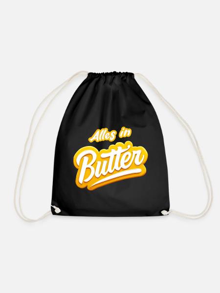 Alles in Butter - Turnbeutel - Schwarz