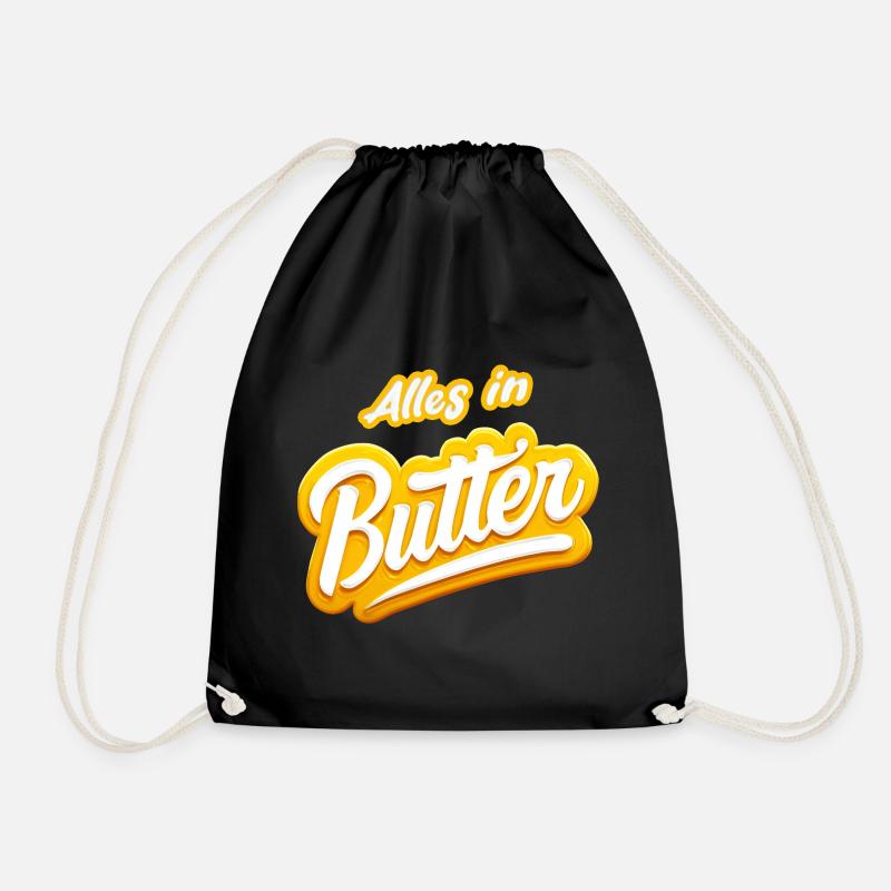 Alles in Butter - Turnbeutel - Schwarz