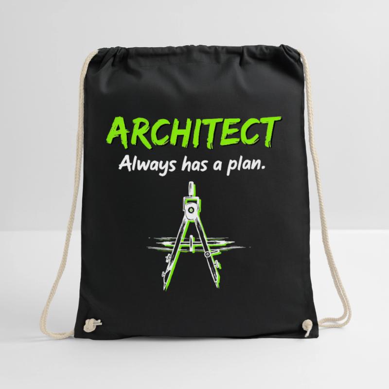 Architecture Compass Construction Plan Architect Drawstring Bag