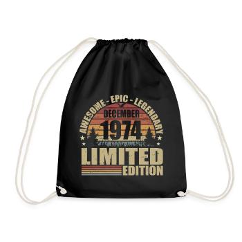 Dezember 1974 - Limitierte Auflage Dezember 1974 - Turnbeutel - Schwarz - Vorne