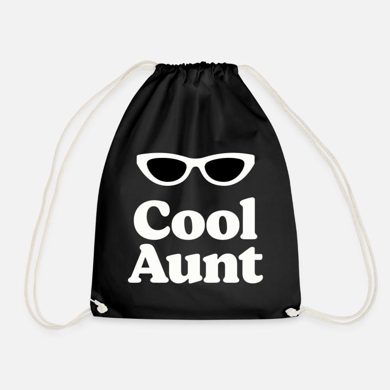 Cool Aunt Eyeglass-Logo - Turnbeutel - Schwarz