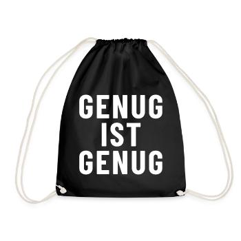 Enough is enough - Drawstring Bag - black - Front