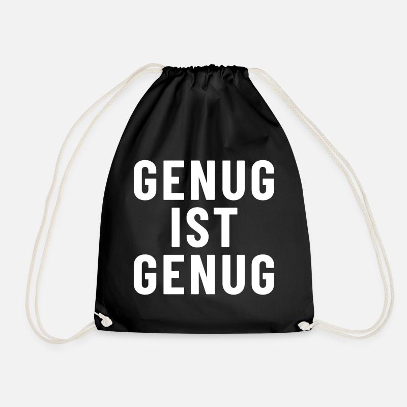 Enough is enough - Drawstring Bag - black