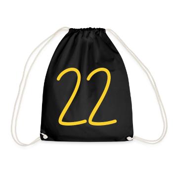 22 - Drawstring Bag - black - Front