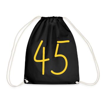 45 - Drawstring Bag - black - Front
