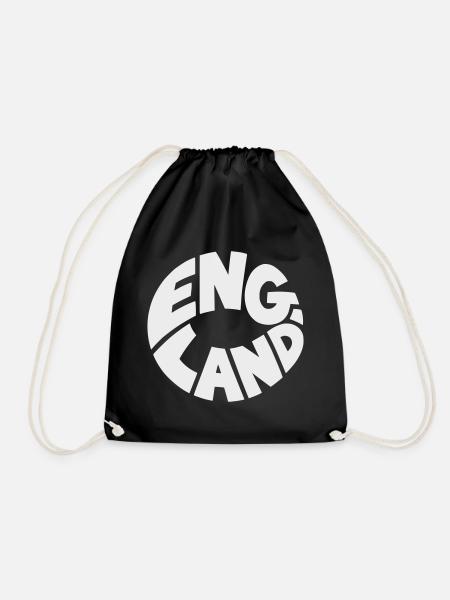 Engand Rundlogo Druckdesign - Turnbeutel - Schwarz