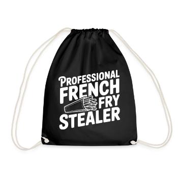 Voleur professionnel de frites - Sac de sport léger - noir - Devant