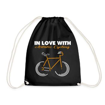 Artistic cycling, artistic cycling, indoor cycling - Drawstring Bag - black - Front