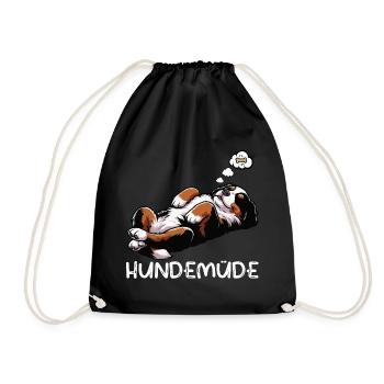 Dog-tired Bernese Mountain Dog Mountain Dog Bernese Mountain Dogs - Drawstring Bag - black - Front