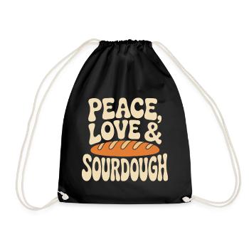 Paix, Amour & Levain - Sac de sport léger - noir - Devant