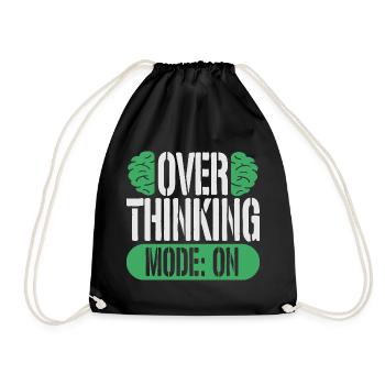 Anxiety Disorder Anxiety Disorders Overthinking Mode On - Drawstring Bag - black - Front
