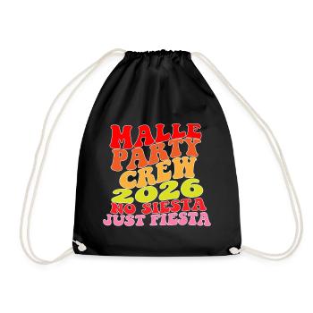 Malle 2026 Party Crew No Siesta Just Fiesta - Drawstring Bag - black - Front