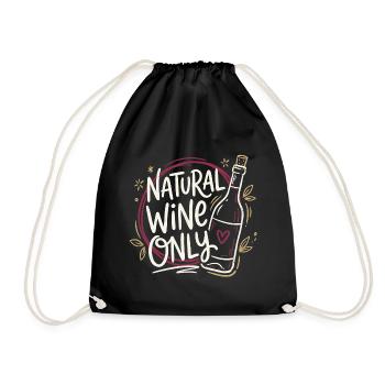 Natural Wine Lover - Drawstring Bag - black - Front