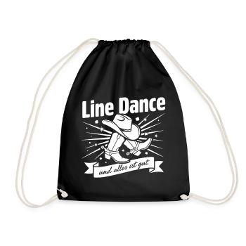 Line Dance Cowboy Boots - Turnbeutel - Schwarz - Vorne