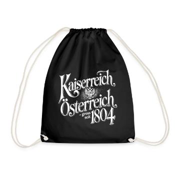 Kaiserreich Österreich, weiss - Turnbeutel - Schwarz - Vorne