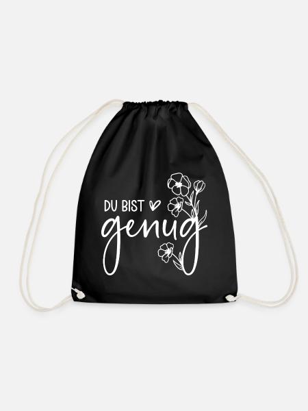 Du bist genug - Turnbeutel - Schwarz