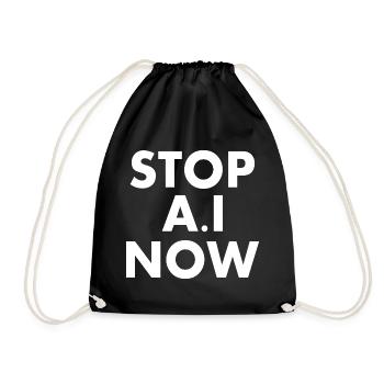 Stop ai - Turnbeutel - Schwarz - Vorne
