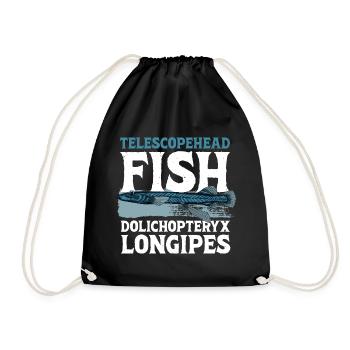 Tiefsee Monster - Teleskopkopf-Fisch - Turnbeutel - Schwarz - Vorne
